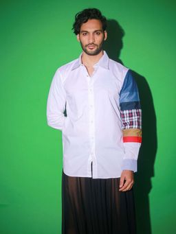 Echke - White Checks Shirt