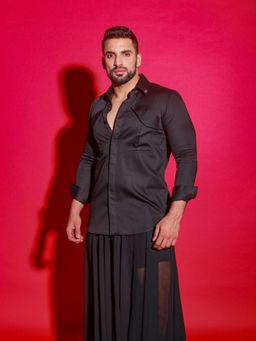 Echke - Black Solid Shirt