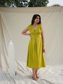 BILANG - Aria Pleat Solid Dress