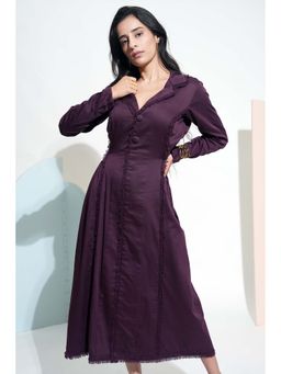 BILANG - Mulberry Flow Solid Dress
