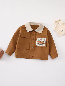 Hopscotch - Boys Brown Dog Print Full-Sleeve Jacket