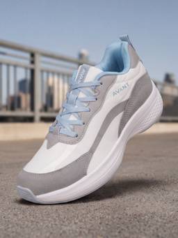 AVANT - White Round Toe Pu Pair Of Running Shoes