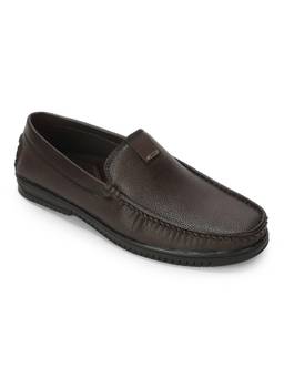 LIBERTY - Brown Round Toe Pu Pair Of Loafers