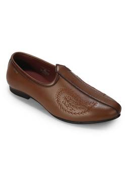 LIBERTY - Tan Round Toe Pu Pair Of Mojaris