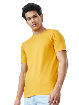 The Souled Store - Solids Mustard Yellow T-Shirt For Men