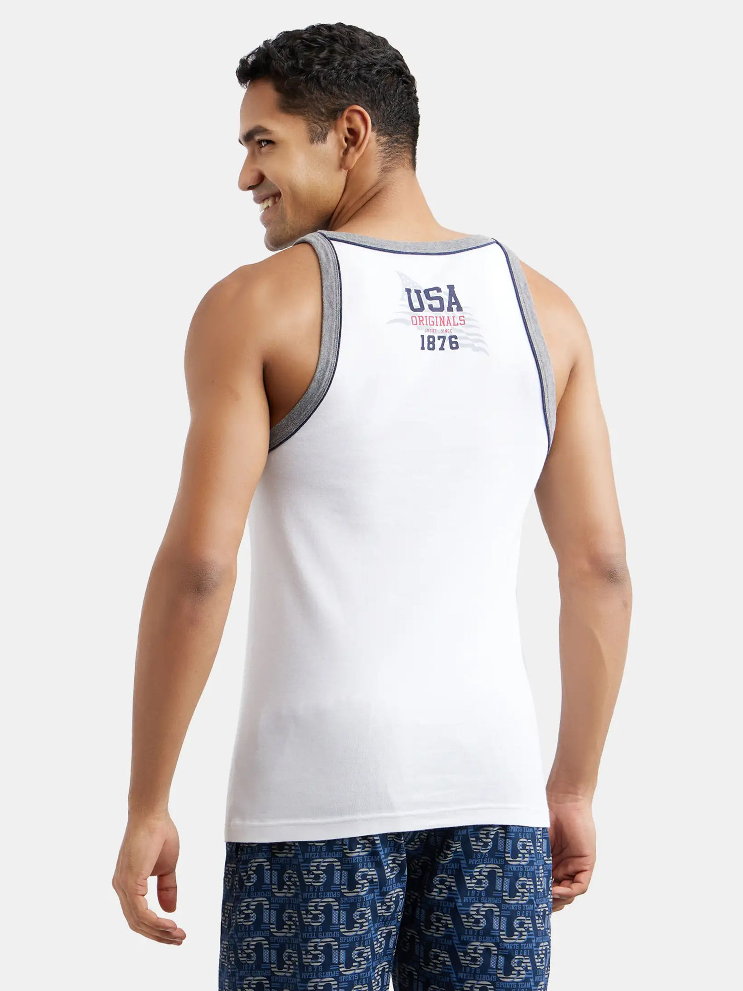 Buy Jockey US54 Men Super Combed Cotton Rib Square Neck Gym Vest