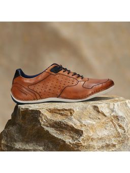 Bugatti - Canario Brown Men Stitched Sneakers
