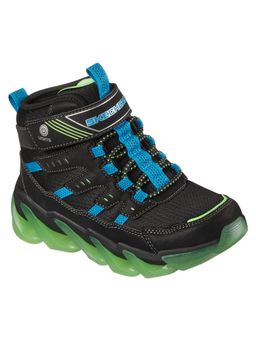 SKECHERS - Boys Megasurge Flash Breeze Black Casual LED Shoes
