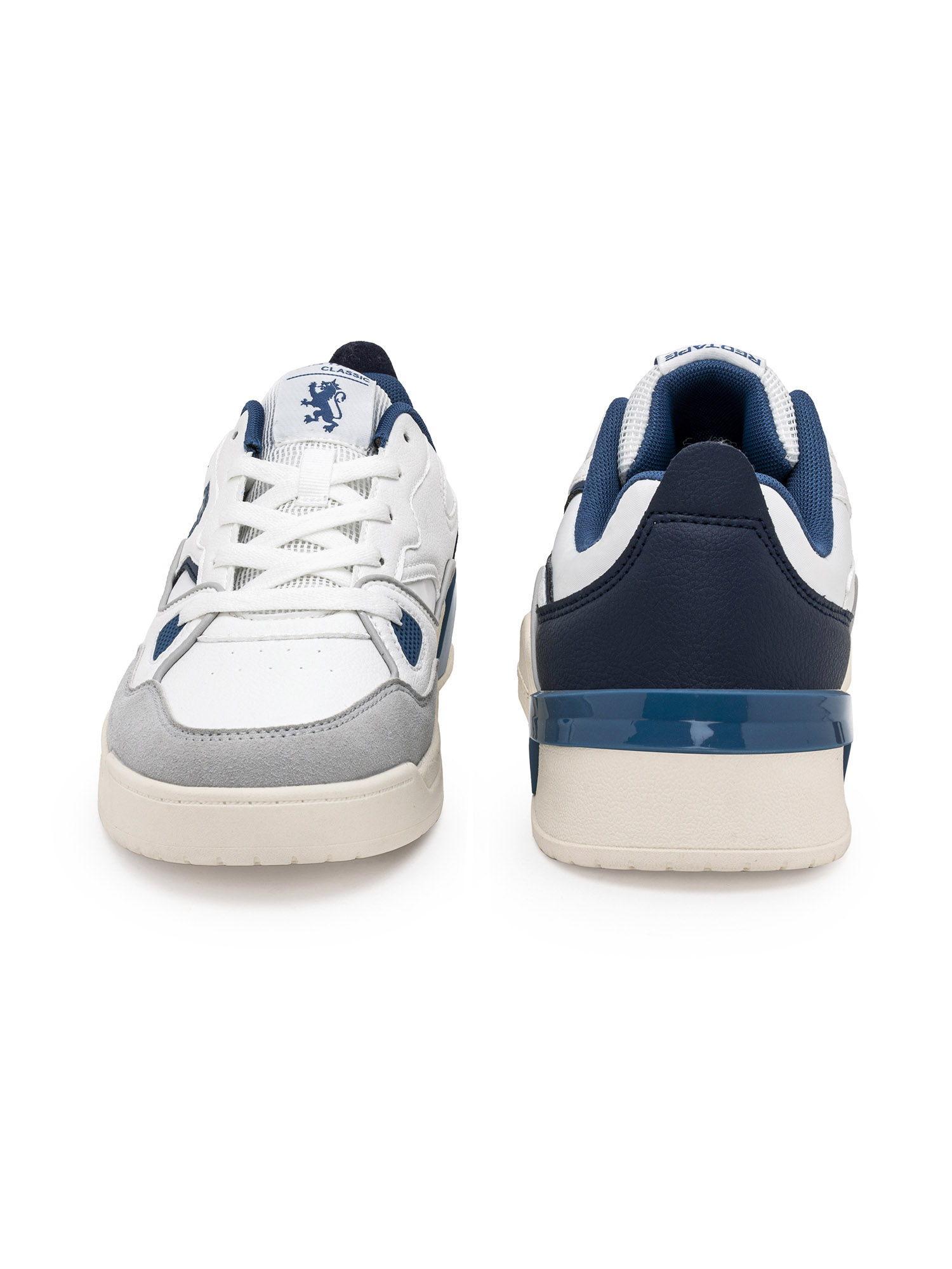 Buy RedTape Men's Solid White and Blue Sneakers Online