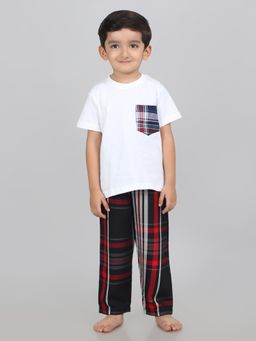 SHEER LOVE - half sleeve White T-Shirt with pyjama