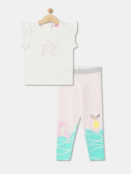 R&B - Applique Regular Girls Top & Pant