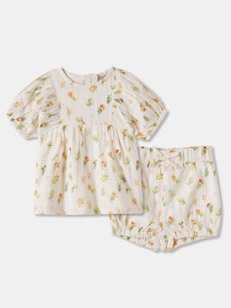 R&B - Floral Print Regular Girls Co-Ord Set