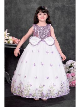 Lagorii - Lavender Butterfly Embroidered Party Wear Gown