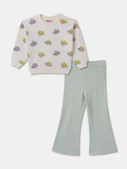 R&B - Floral Print Regular Girls Co-Ord Set