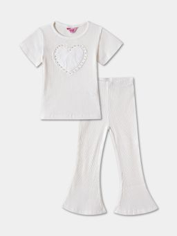 R&B - White Regular Girls Co-Ord Set