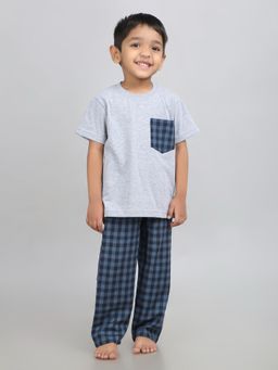 SHEER LOVE - half sleeve Grey T-Shirt with pyjama