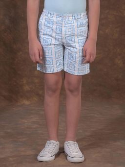 CRIMSOUNE CLUB - Boys Blue Printed 100% Cotton Shorts