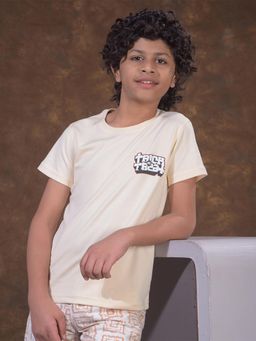 CRIMSOUNE CLUB - Boys Cream Graphic Print T-Shirt