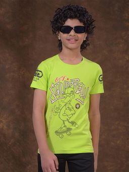 CRIMSOUNE CLUB - Boys Green Graphic Print T-Shirt
