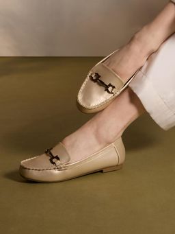 Inc.5 - Womens Gold Casual Solid Round Toe Loafers