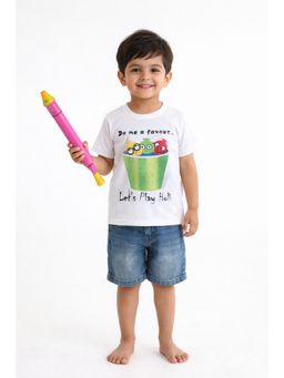 The Magic Wand - Kids Holi Special Water Balloon Printed T-Shirt