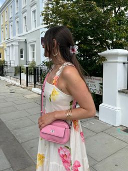 Accessorize London - Pink Small Twist-Lock Sling Bag