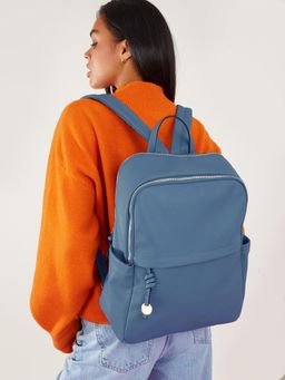 Accessorize London - Blue Zip Around Backpack