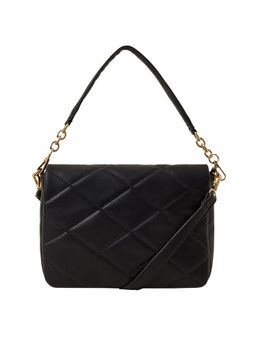 Accessorize London - Black Quilted Sling Bag with Detachable Strap