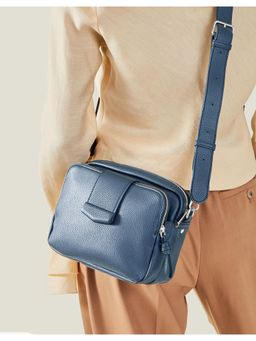 Accessorize London - Blue Sling Bag with Detachable Strap