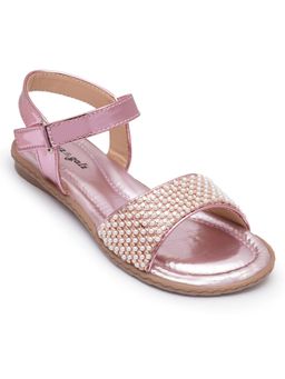Hopscotch - Girls Pearly Princess Comfort Pink Sandals