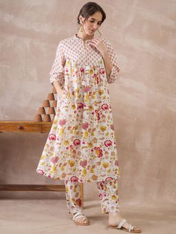 Indo Era - Women Multi-Color Floral Printed Co-Ord Set