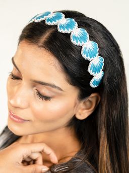 Hair Drama Co. - Crystal Shell Hairband - Blue
