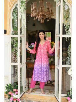 Mahee Jaipur - Pink Hue Colour Kurta With Pant