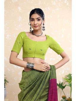 Sutra Art of Clothing - Green Mayuri Jamdani Stitched Blouse