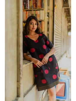 Sutra Art of Clothing - Black Pink Pop South Cotton Dress