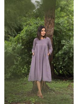 Sutra Art of Clothing - Urban Trishul Grey Jamdani Dress