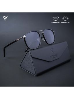 Voyage - Exclusive Black Polarized Wayfarer Sunglasses for Men & Women - 2106PMG4651