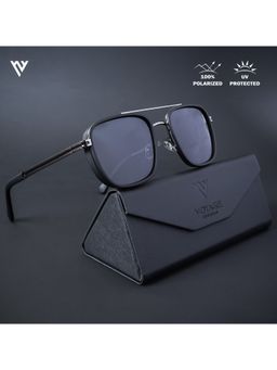 Voyage - Exclusive Black Polarized Wayfarer Sunglasses for Men & Women - 2112PMG4650