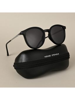 Voyage - Black Wayfarer Clip-On Polarized Sunglasses for Men & Women - 2186PMG4667