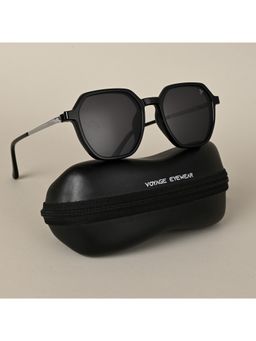 Voyage - Black Wayfarer Clip-On Polarized Sunglasses for Men & Women - 2187PMG4669