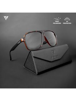 Voyage - Exclusive Demi Brown Polarized Wayfarer Sunglasses for Men & Women - 3386PMG4827