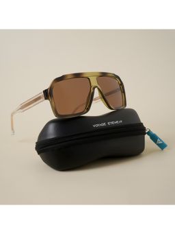 Voyage - Brown Wrap Around Sunglasses for Men & Women - 58974MG4746