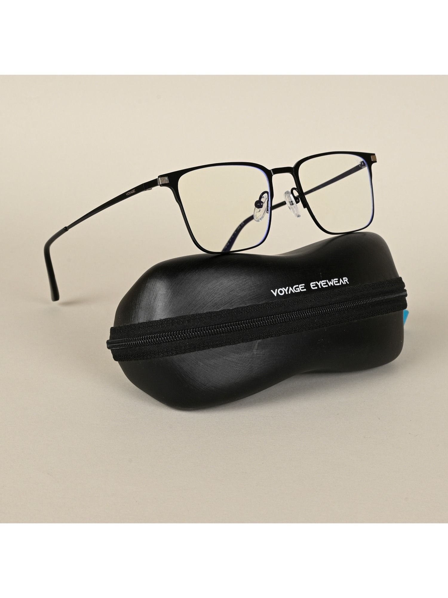 Buy Voyage Black Square Clip-On Polarized Sunglasses for Men
