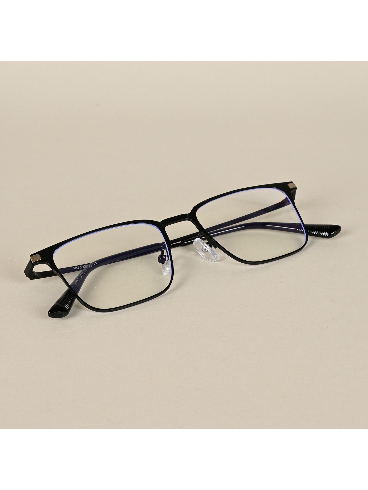 Buy Voyage Black Square Clip-On Polarized Sunglasses for Men