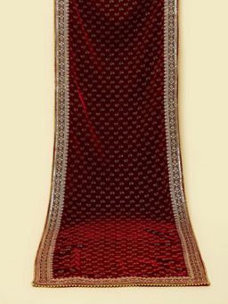 Manyavar - Dark Maroon Paisley Motif Stole