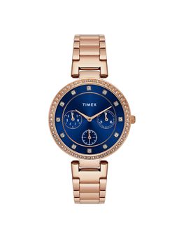 Timex - Women Blue Round Dial Analog Watch - TWEL18703