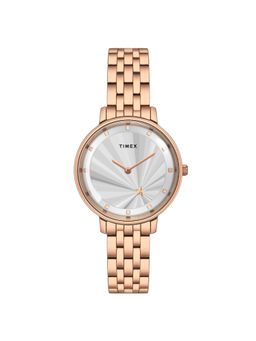 Timex - Women Silver Round Dial Analog Watch - TWEL19102