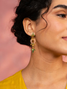Shaya by CaratLane - Mukut Jharna Earring In Gold Plated 925 Silver