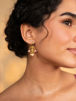 Shaya by CaratLane - Nalini Karnaphool Earrings In Gold Plated 925 Silver