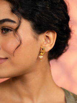 Shaya by CaratLane - Mayura Kunj Earring In Gold Plated 925 Silver